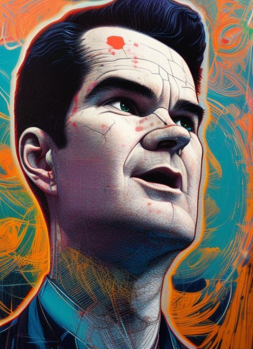 Jimmy Carr Portrait in Celtic Art Style