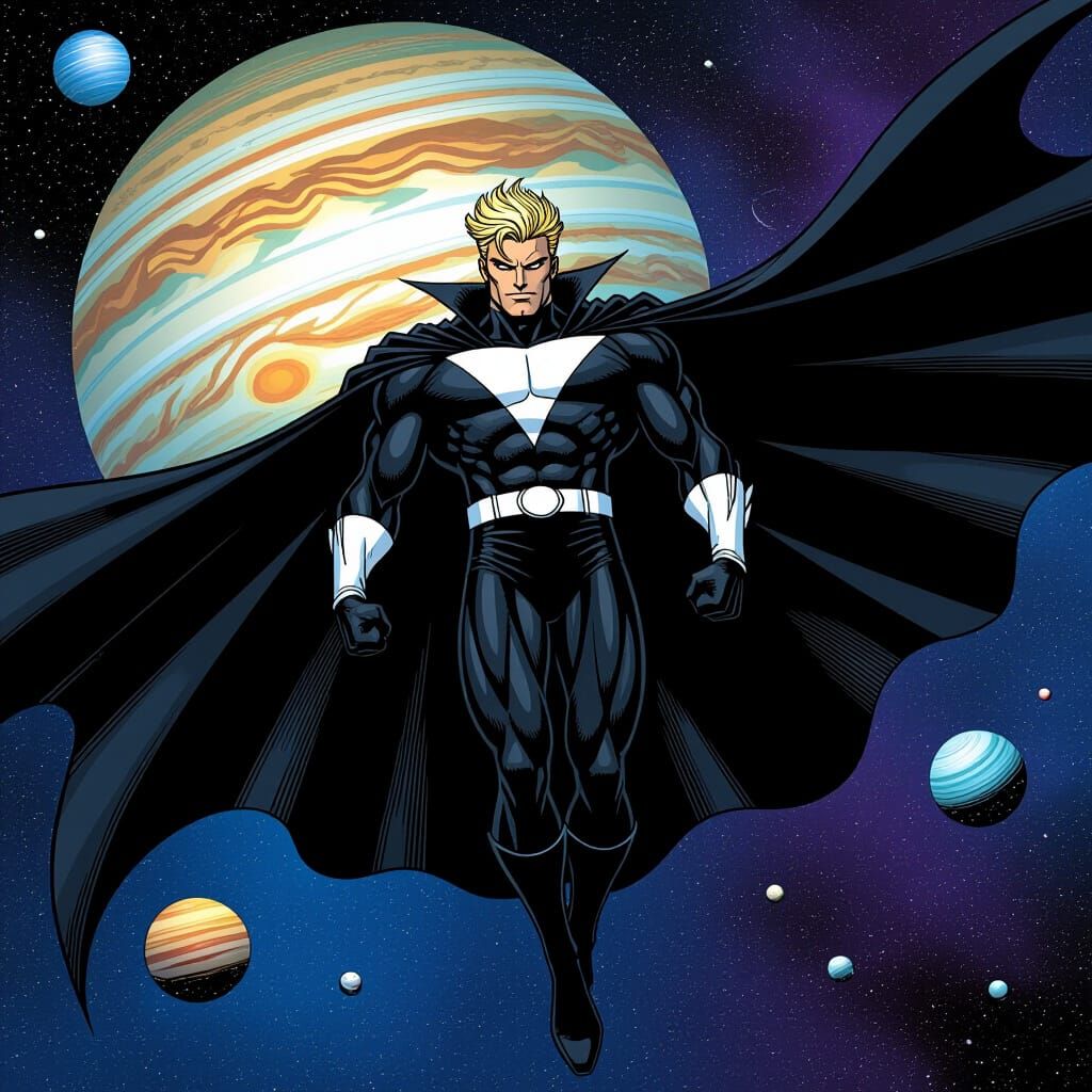 Blonde Supervillain in Space, Comic Book Art