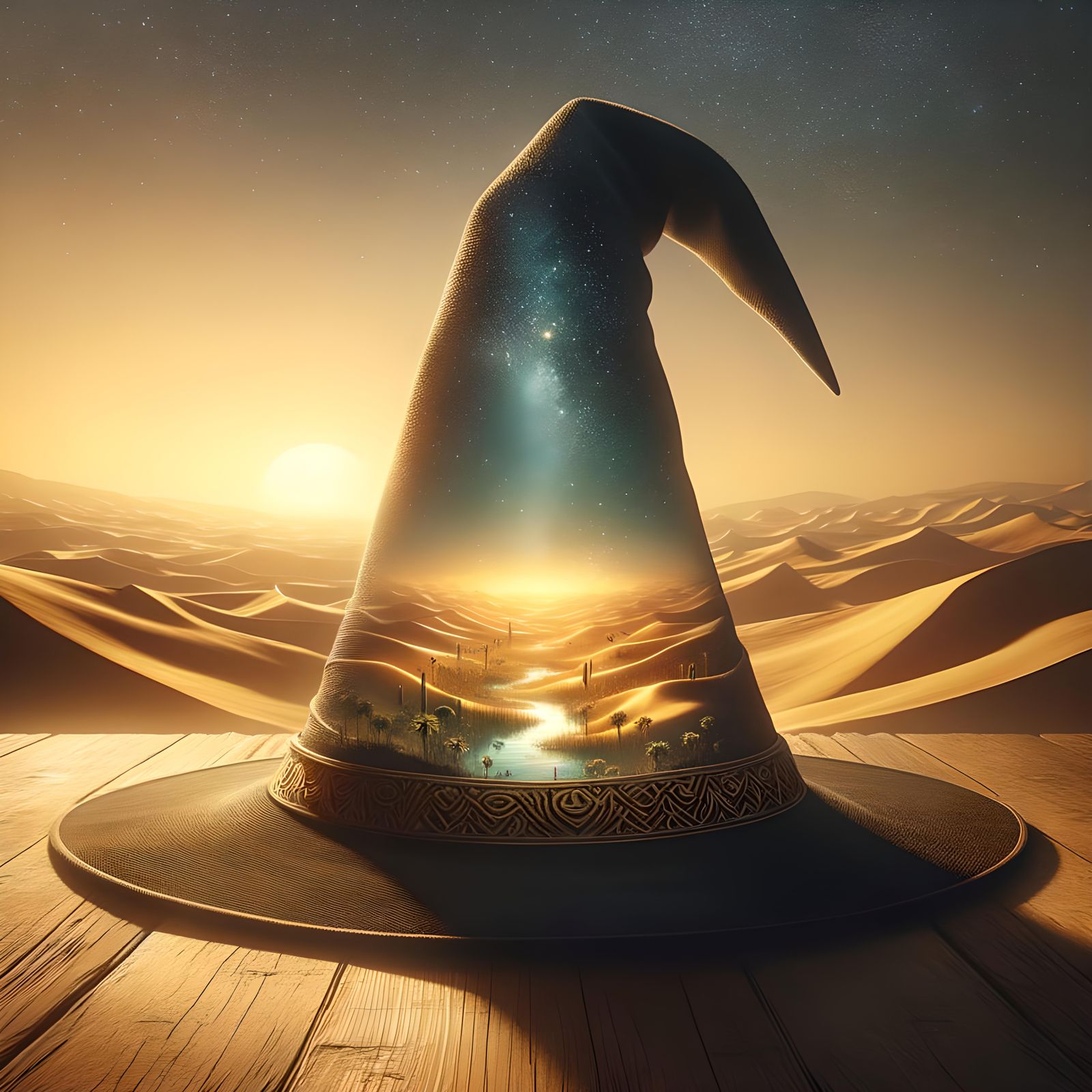 Desert Landscape Hidden in Wizard's Hat