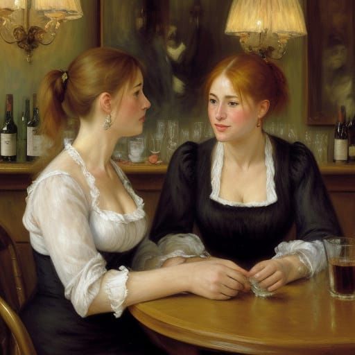 Mature Woman in 19th Century French Salon Atmosphere