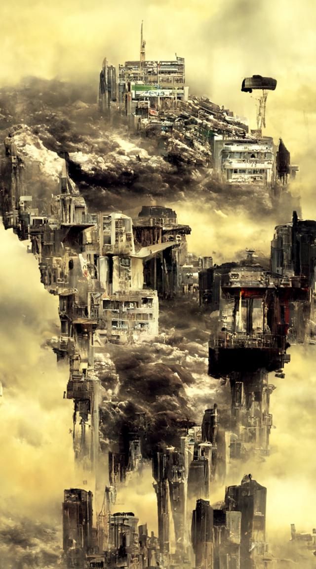 Wasteland Cityscape: A Post-Apocalyptic Vision
