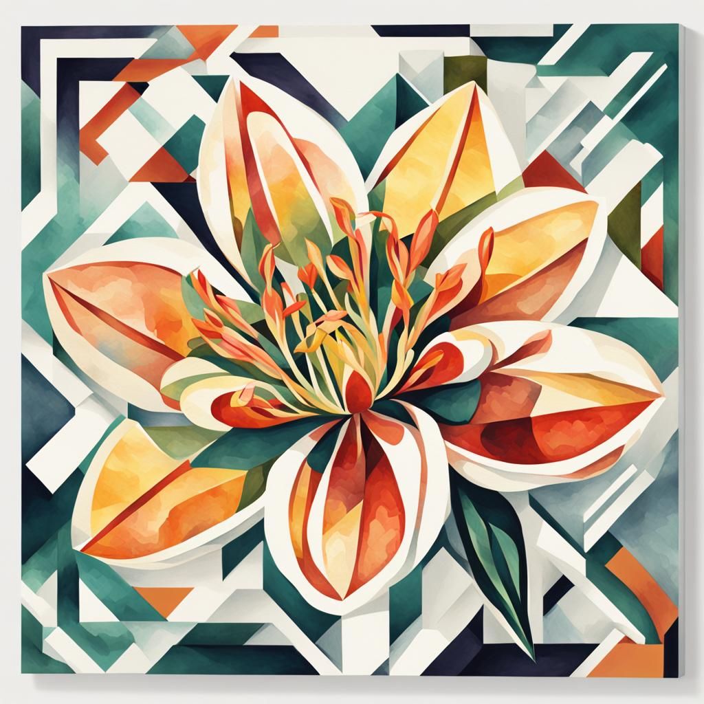 Honeysuckle in Vintage Cottagecore Watercolor Style