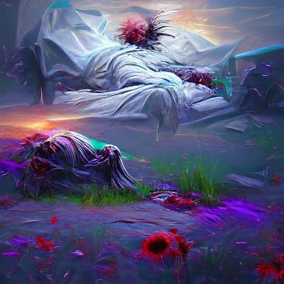 Death Awakens: A Somber, Surreal Scene