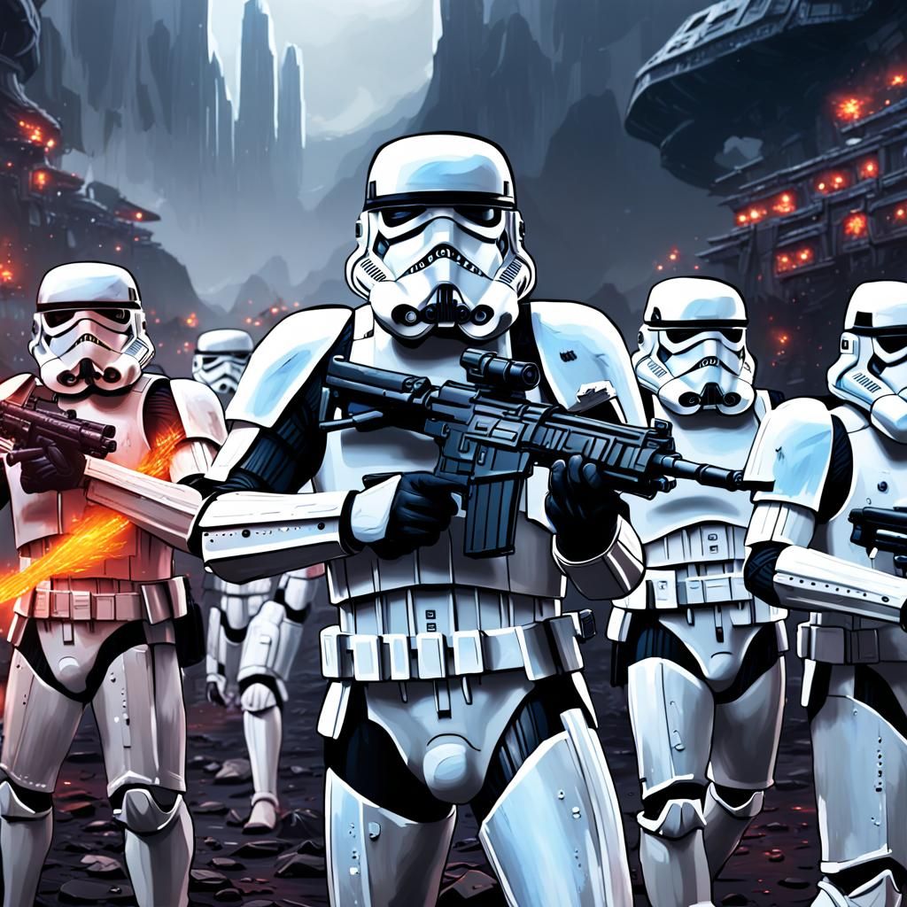 Stormtroopers Book Cover Art in Detailed Matte Style