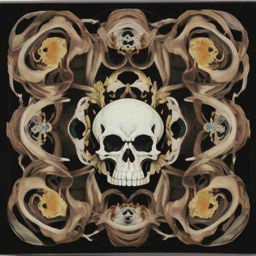 Olduvai Gorge ETHEREAL skulll Tangle Prism Fossil Lucio Font...