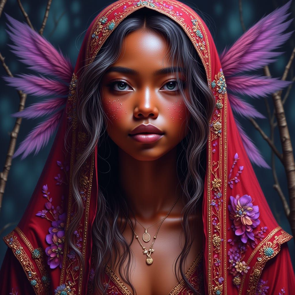 Veiled Woman: Dark Fantasy Concept Art