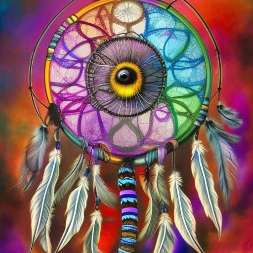 Bumblebee Dreamcatcher in Detailed HDR Photography