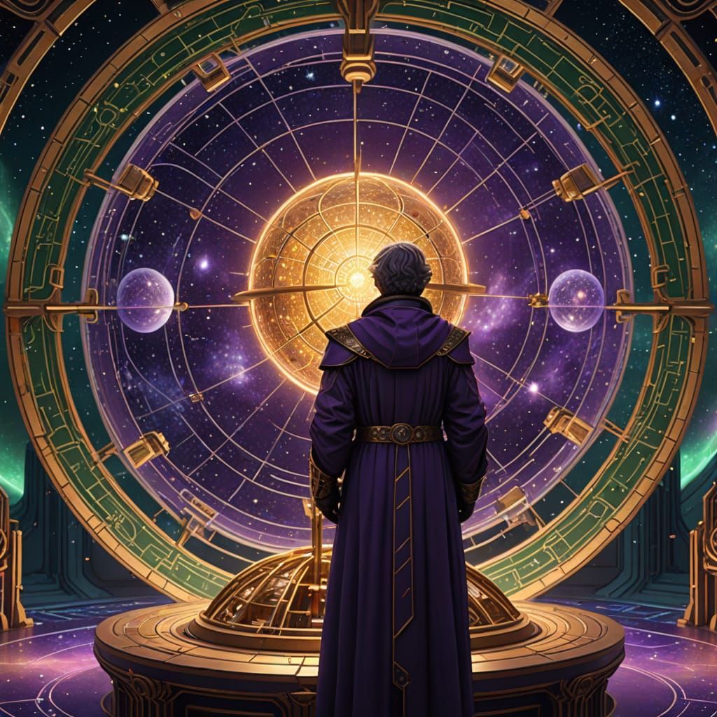 Celestial Architect Designs Dyson Sphere in Art Nouveau Styl...