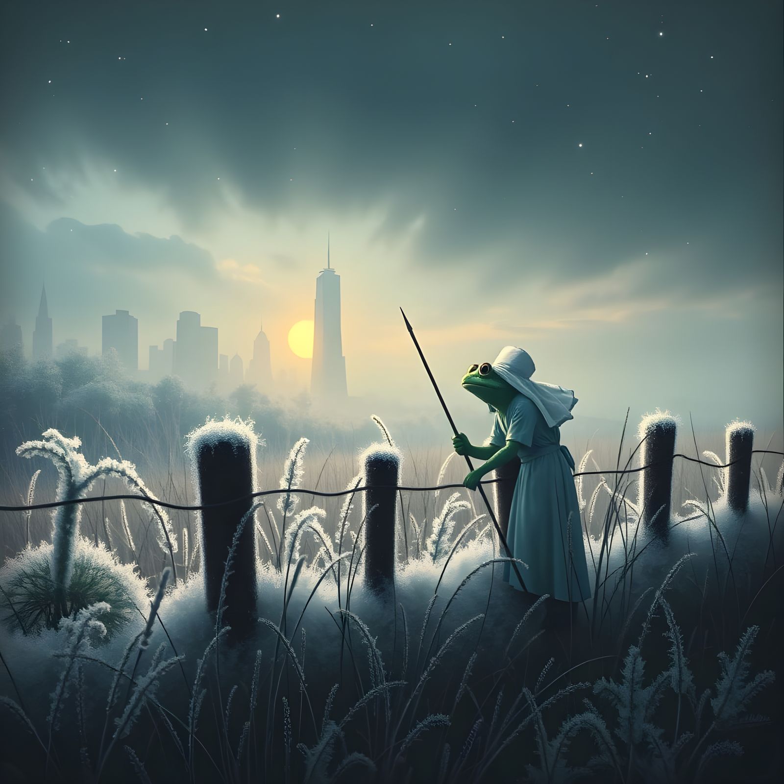 Surreal and Nonsensical AI-Generated Image