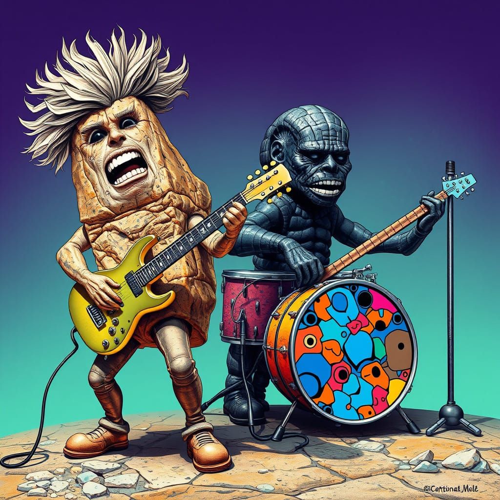 Rock Band Born of Granite, Sandstone, and Basalt