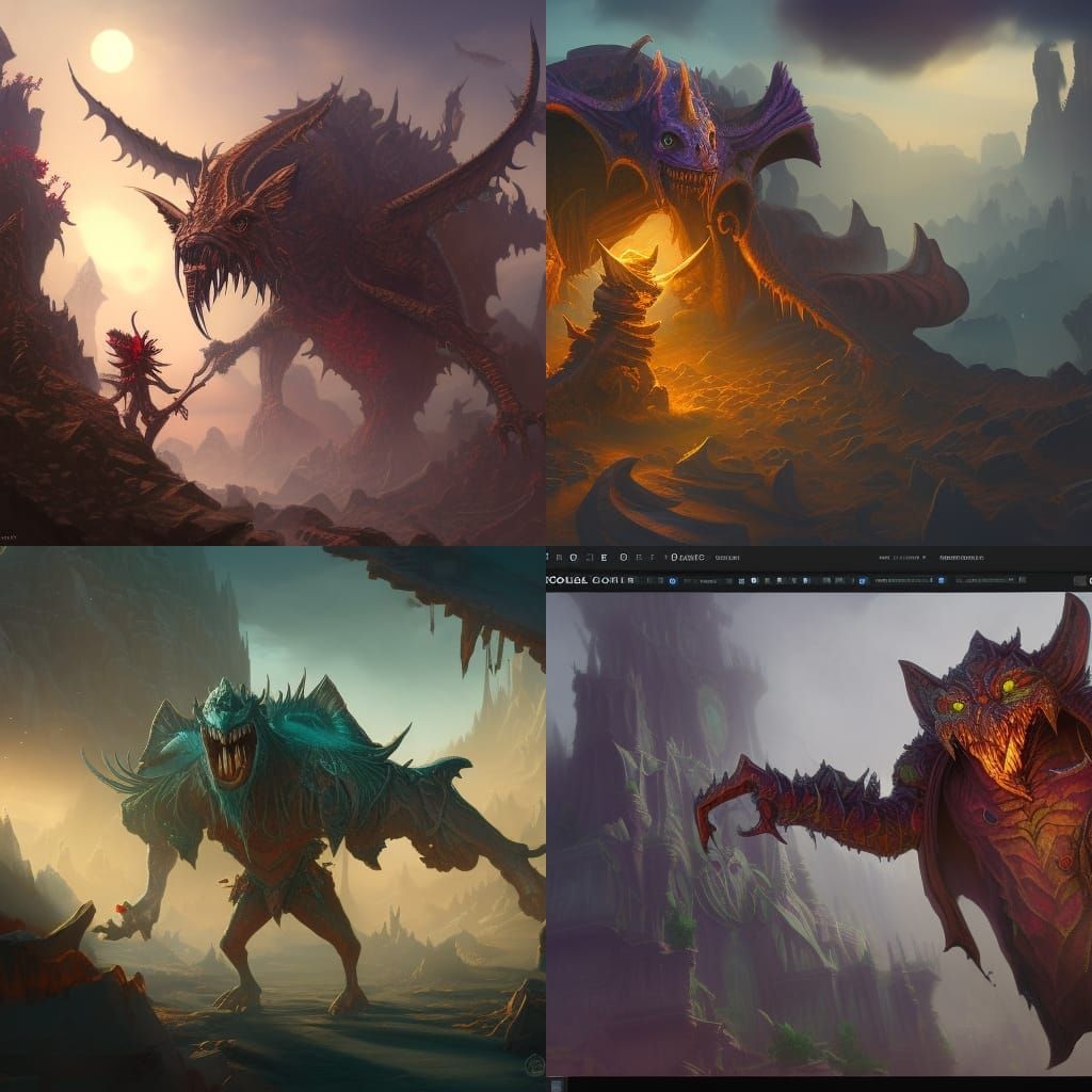 Detailed Loot Goblin Matte Painting in 8k