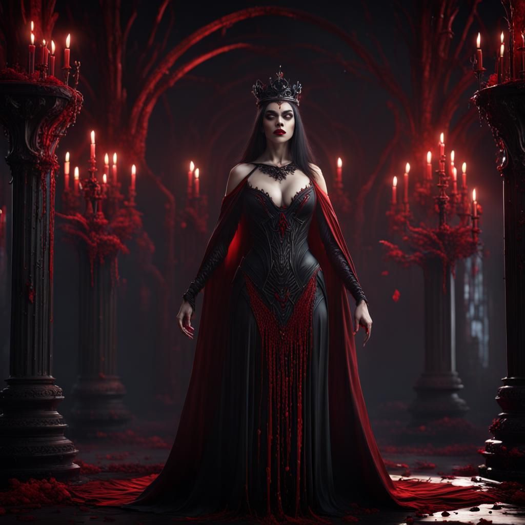 Vampire Goddess with Blood Crown