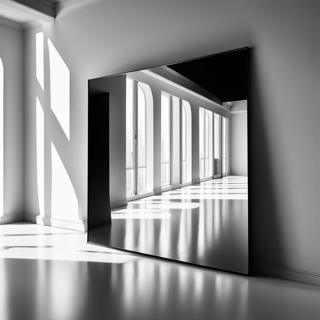 Endless Shadow Reflection in White Environment