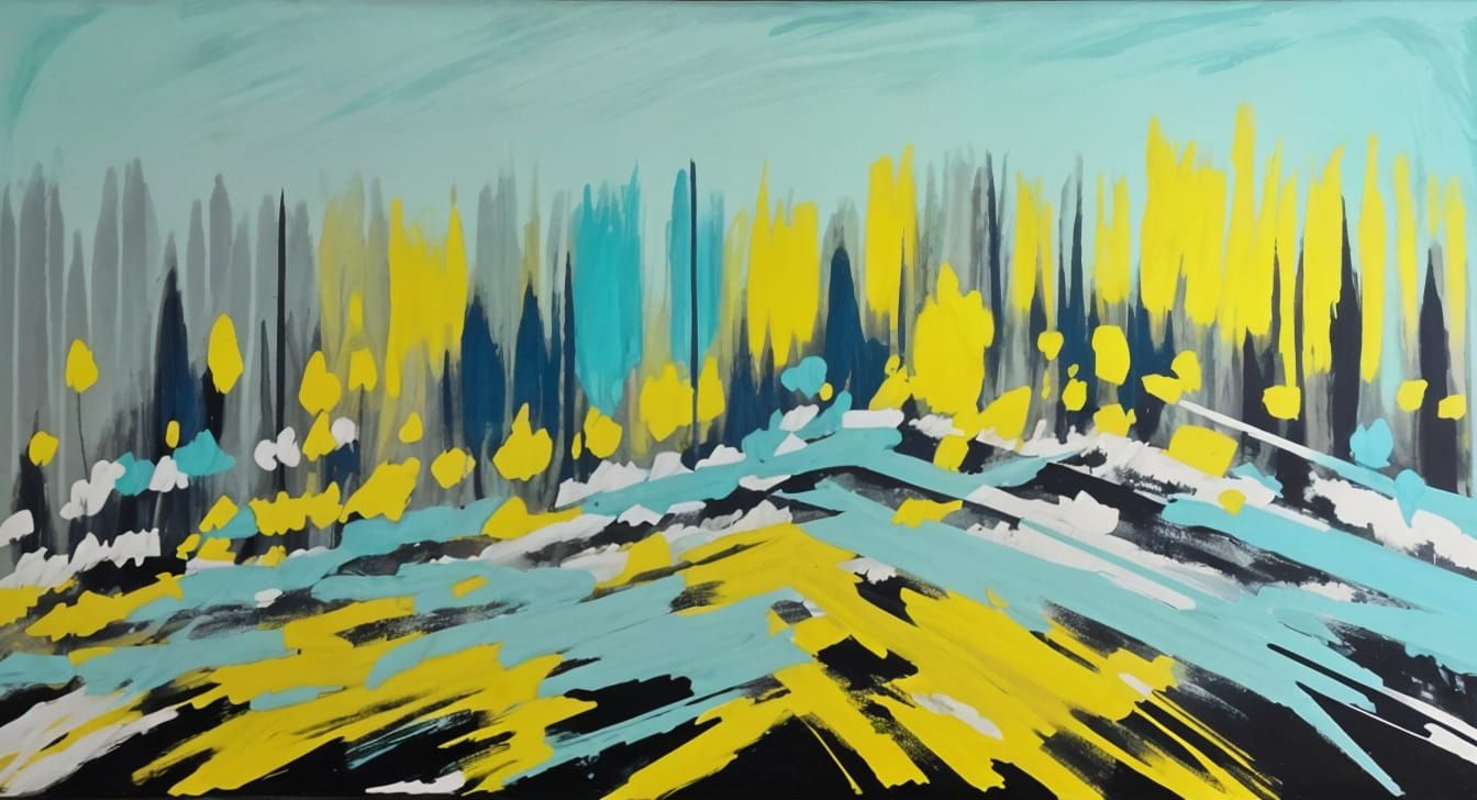 Abstract Expressionist Colorfield Painting in Pastel Colors