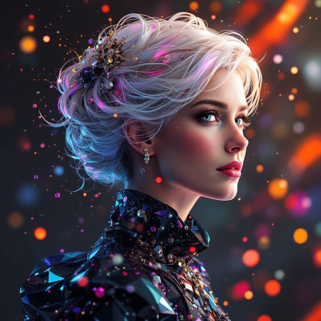 Princess of Wales' Iconic Hair Styles in Vibrant Concept Art