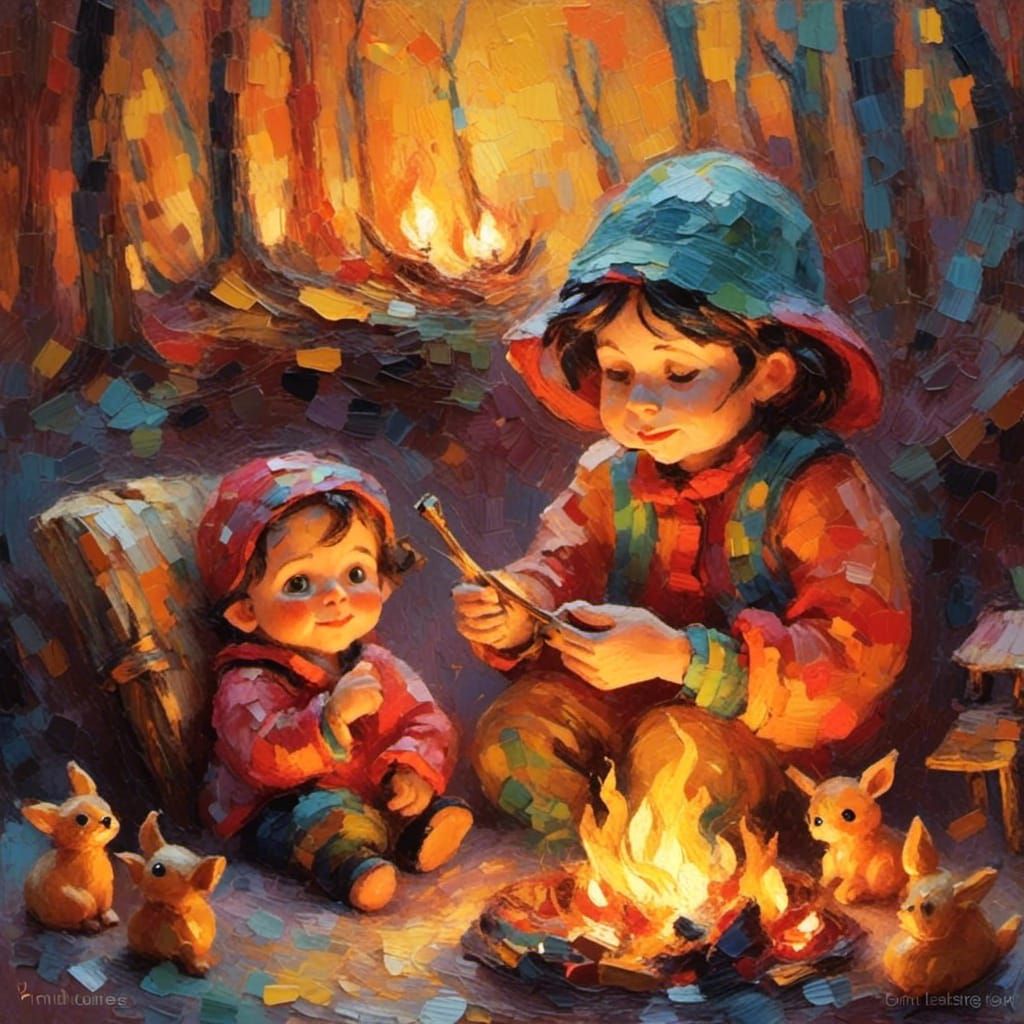 around the camp fire