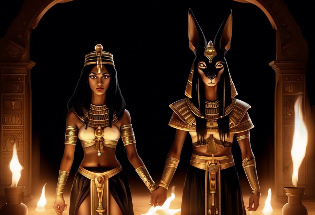 Anubis Guides Princess to Underworld Palace