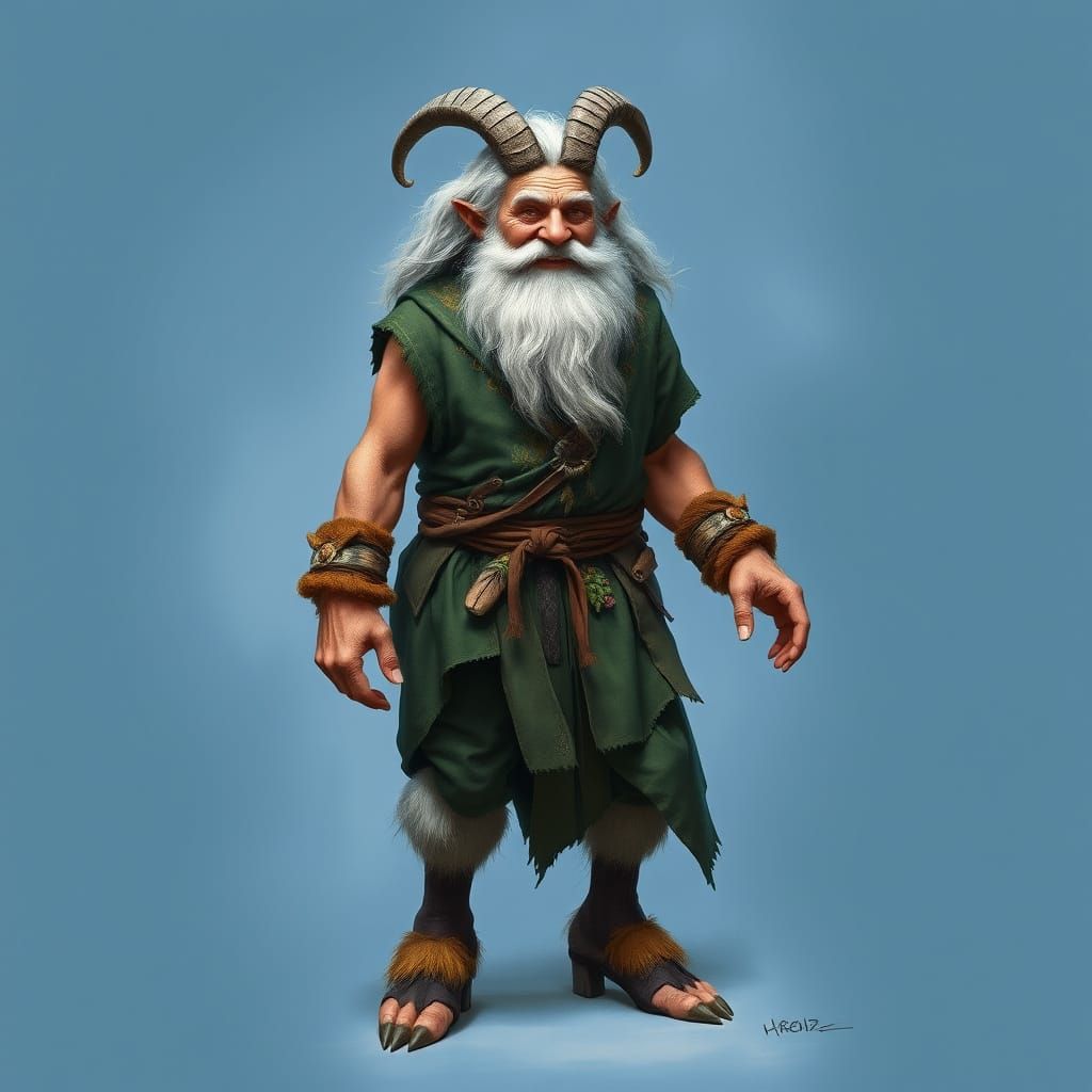 Ancient Satyr in a Whispering Forest