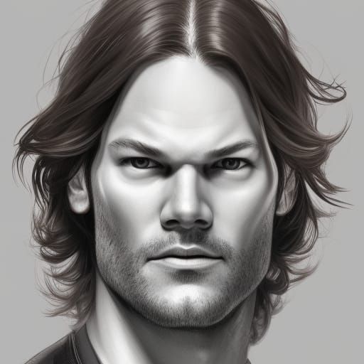 Detailed Portrait of Jared Padalecki in Digital Art