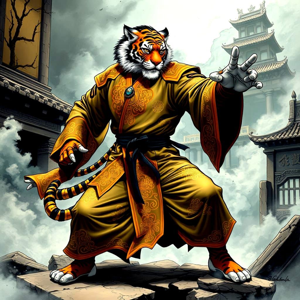 Tiger Warrior Master in Regal Attire