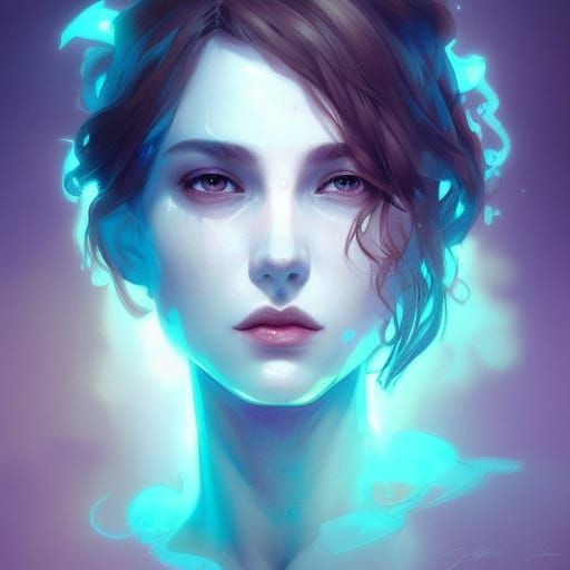 Ethereal Ghost Portrait in Digital Art Style