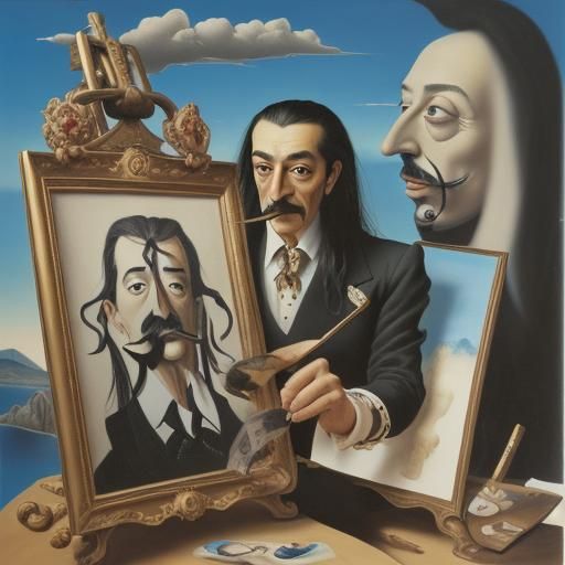 Surreal Self-Portrait in Salvador Dali Style