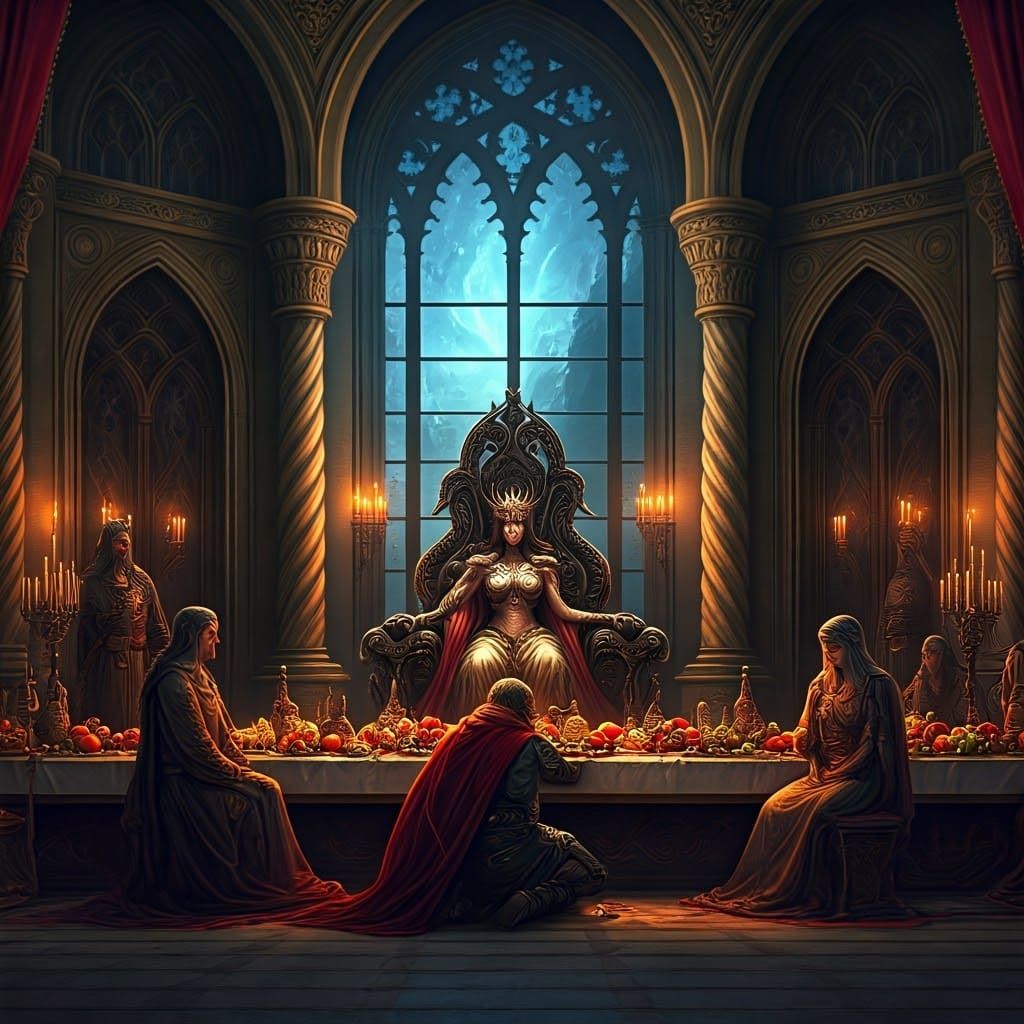 Ethereal Court of Lillithis in Twisted Marble Grandeur