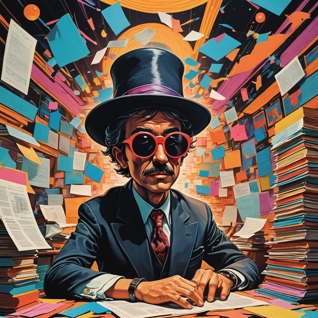 Absurdist Surrealism: Person with Novelty Glasses