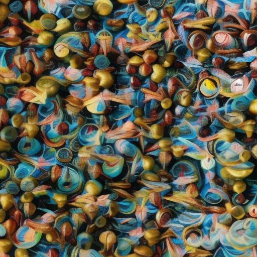 Craft Shop with Wheels in Surrealist Style