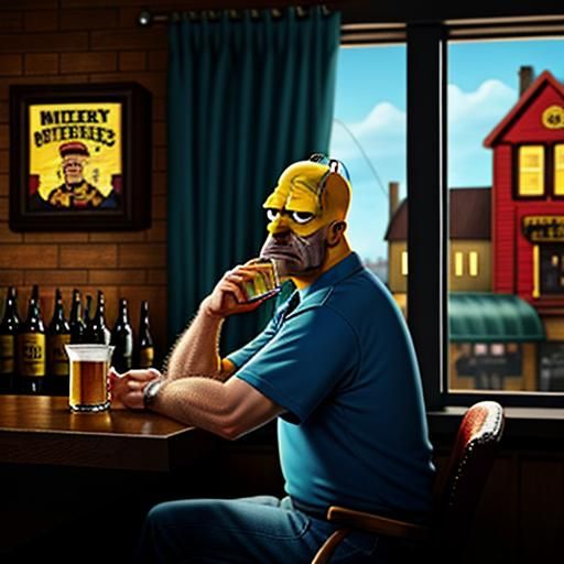 A  stoic Homer Simpson