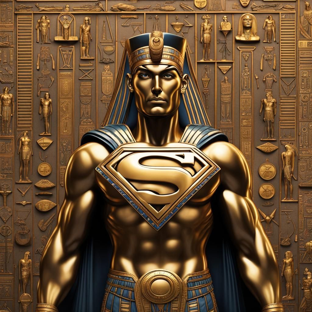 Superman as Golden Egyptian God