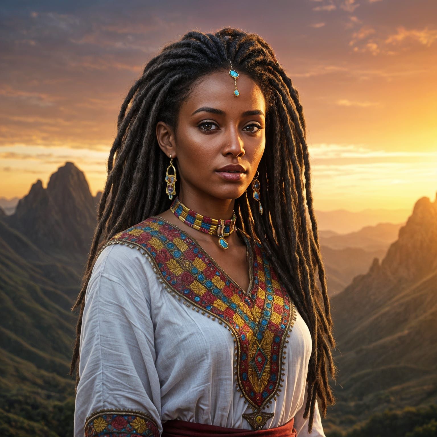 Ms. Ethiopia Portrait with Dreadlocks