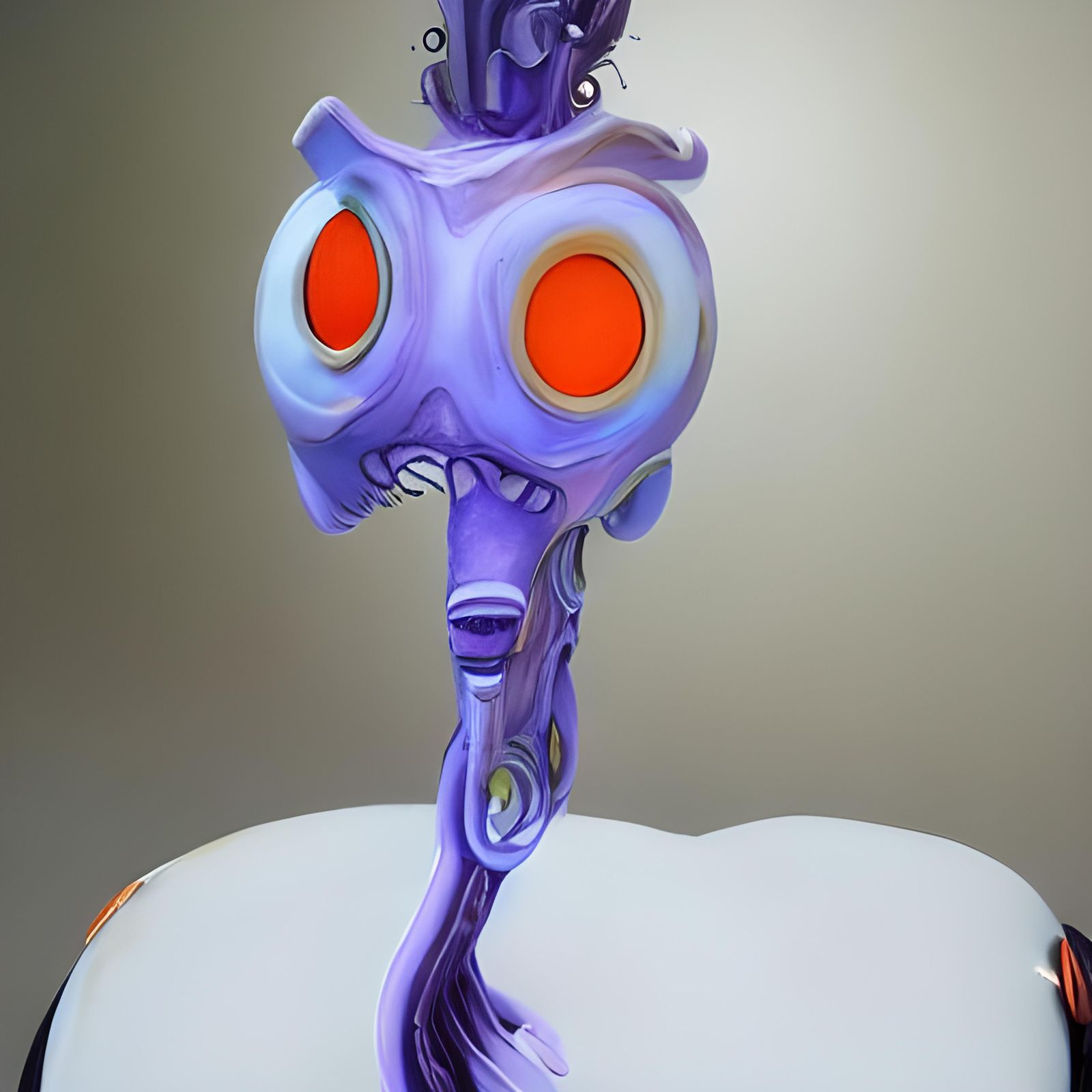 Hyperrealistic Evil Villain in Sci-Fi Setting