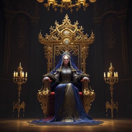 Catherine de Medici in Lavish Throne Room