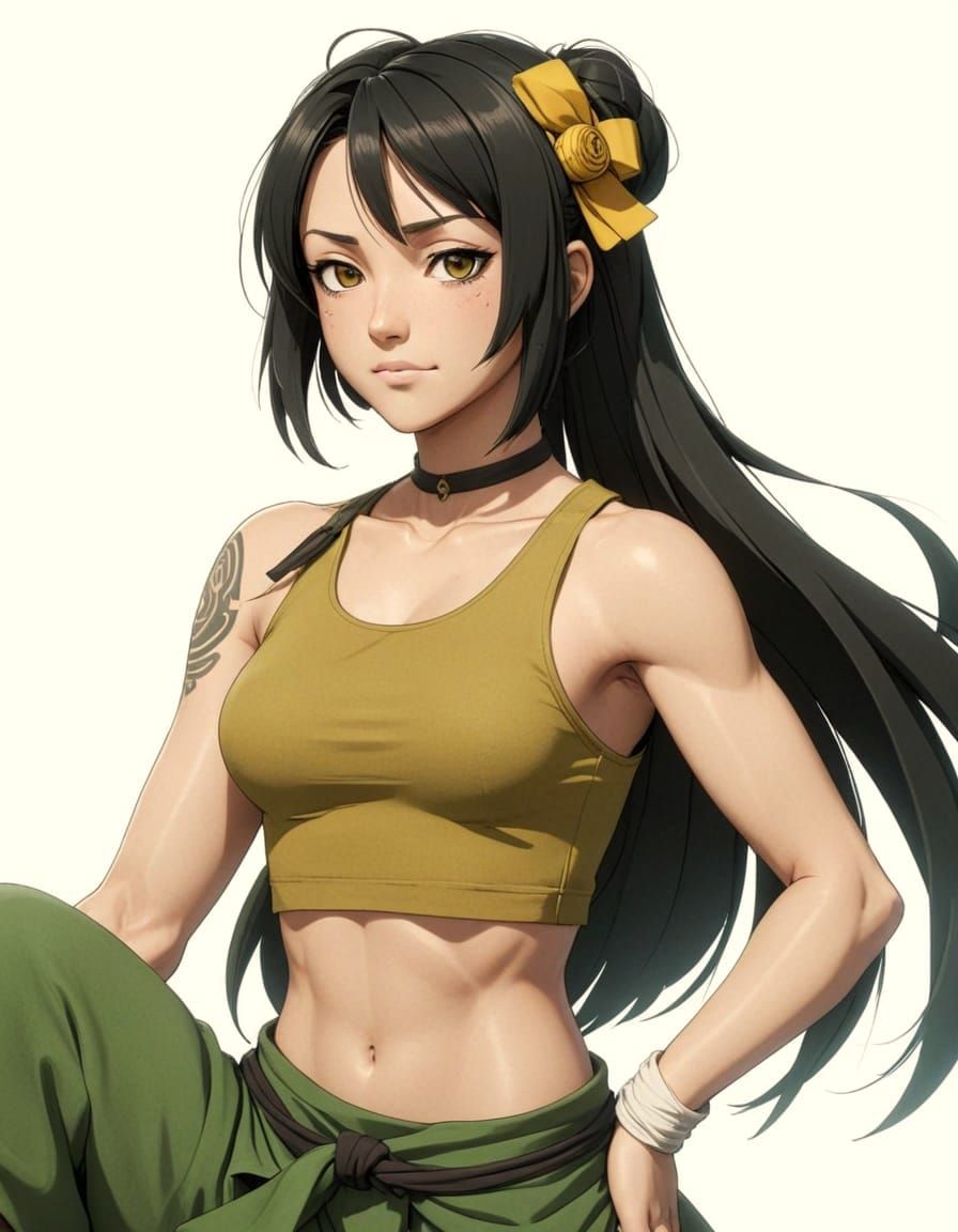 Toph Beifong Close-Up in Goth Aesthetic