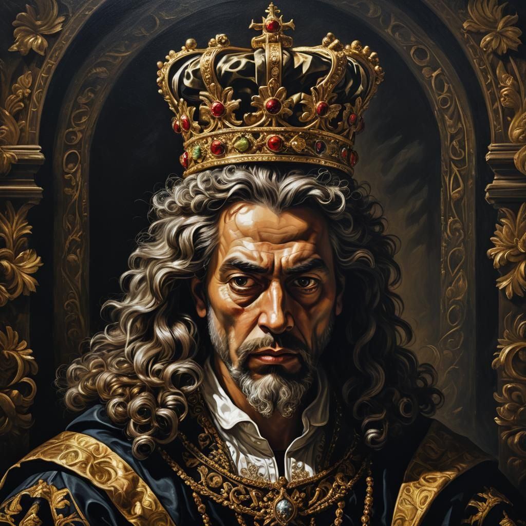 King of Zion Bust Portrait in Baroque Style