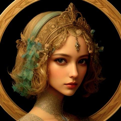 Celtic Mosaic Hair in Hyper-Realistic Photorealism