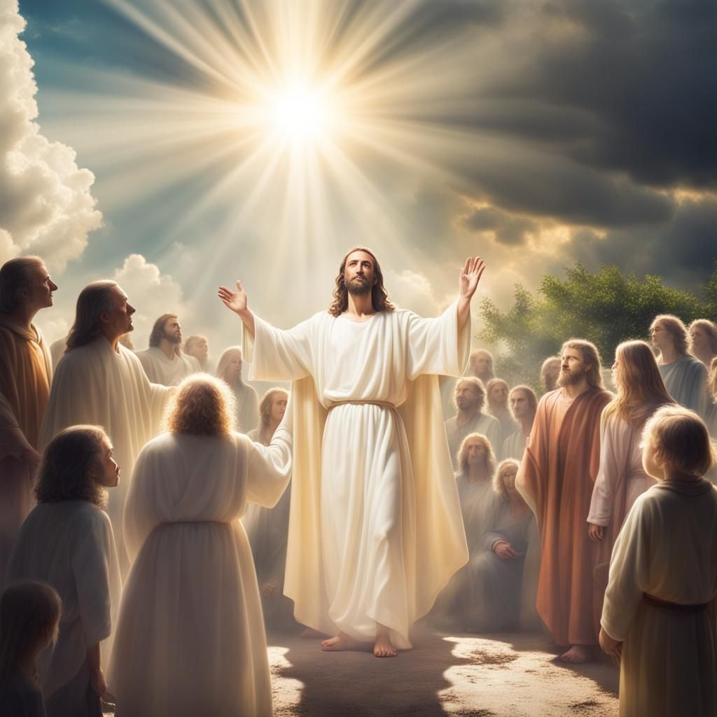 Divine Image of Jesus Watching Over People