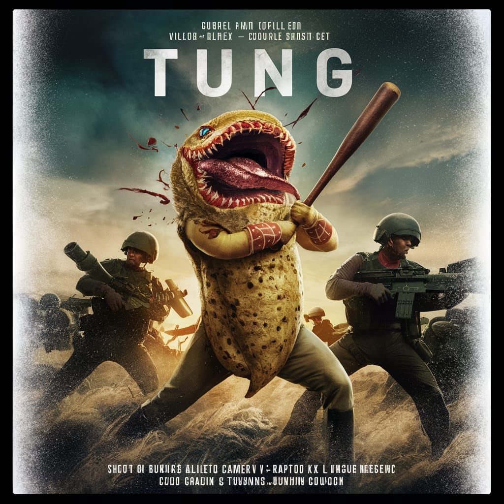 Burrito Warrior Battles Military Force in Cinematic Poster