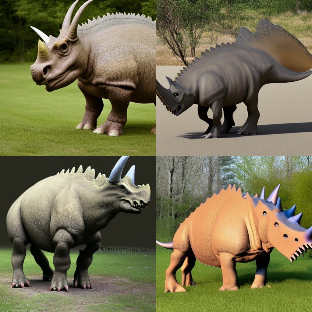 Detailed Triceratops Rendering