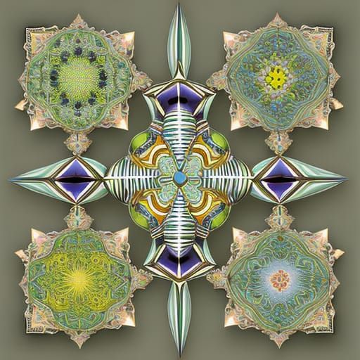 Psychedelic Dodecahedron in Photorealistic 3D Graphics