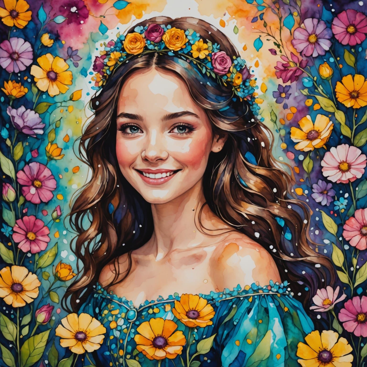 Royal Beauty in Whimsical Florals