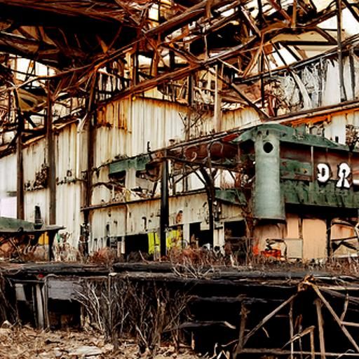 Decaying Ruins Reflecting America's Industrial Decline