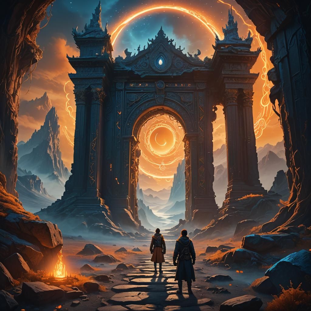 Mystical Realm Entrance: Fantasy Concept Art