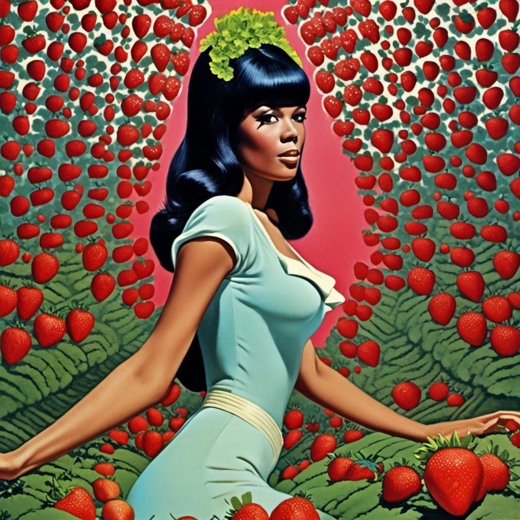 Surreal Strawberry Fields Forever Landscape
