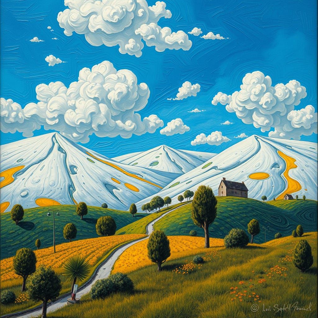 Colorful Landscape in Oil Painting Style