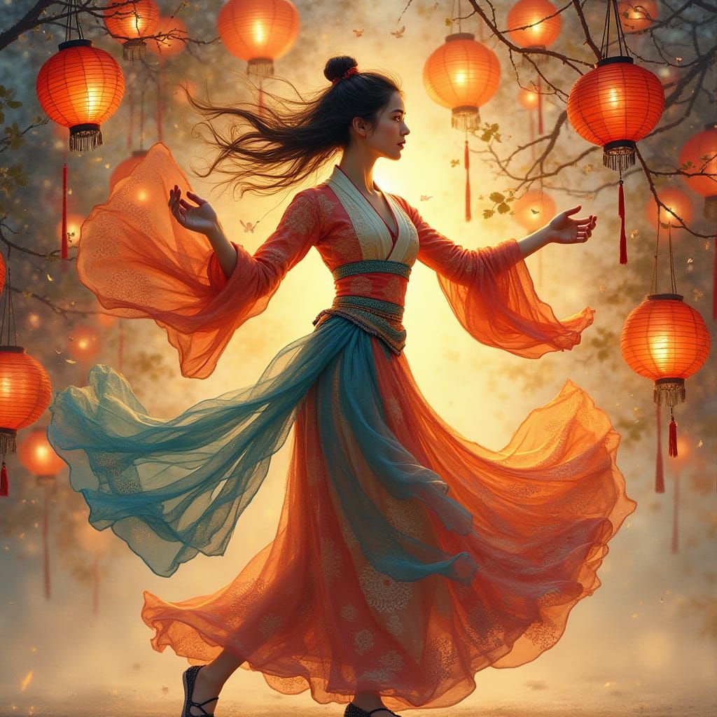 Eastern Goddess in Whimsical Splendor