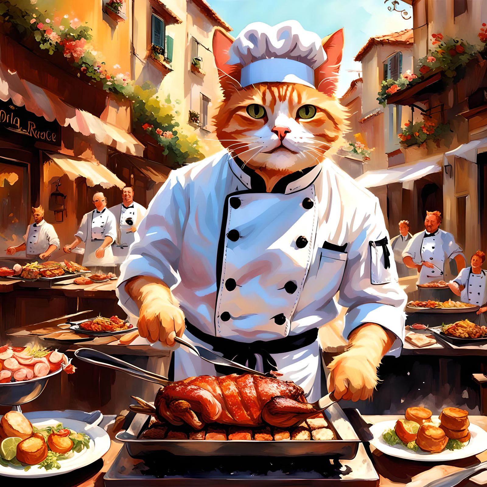 StreetCat Pete Cooked/Serves Lux BBQ!