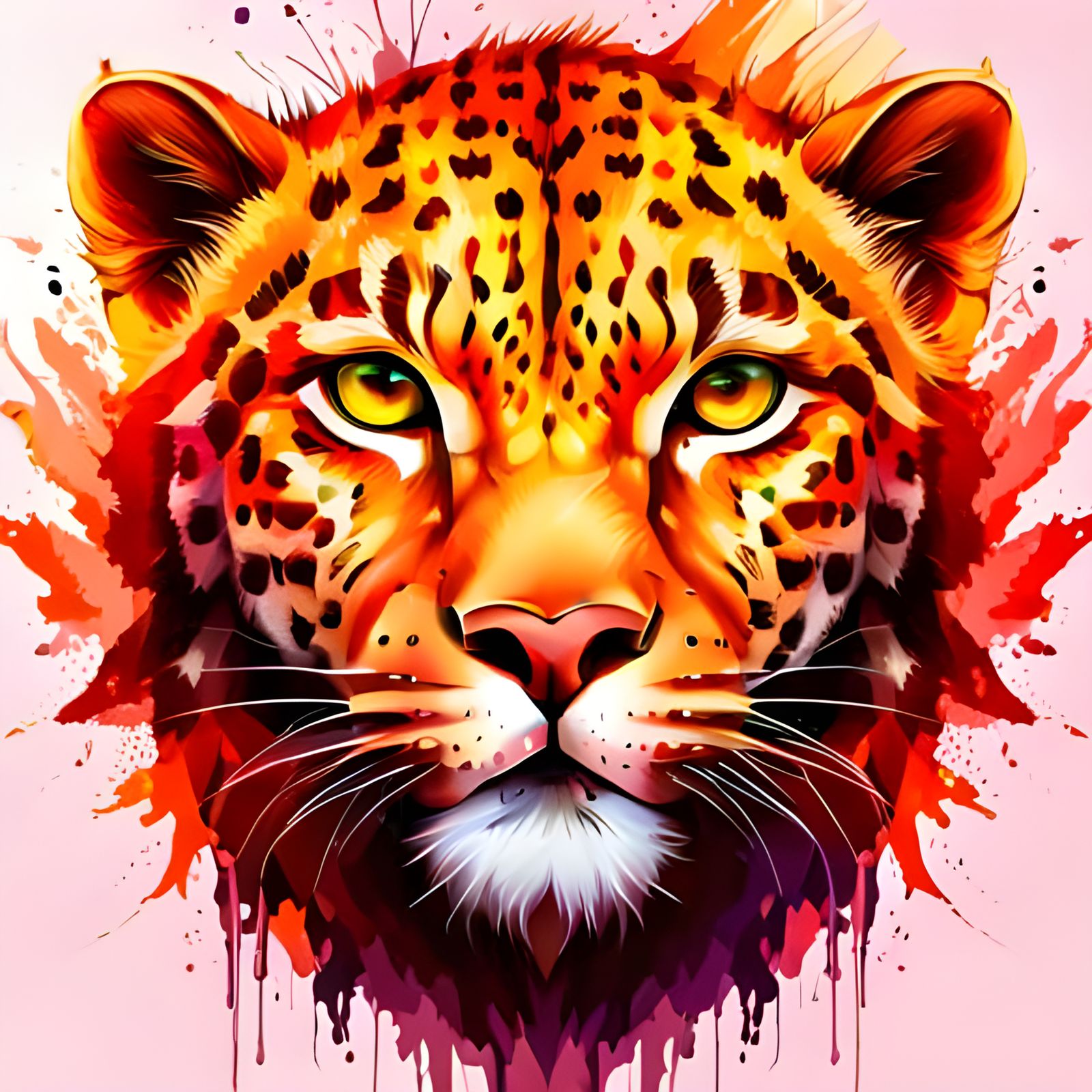 Adorable Leopard Portrait in Hyperrealistic Style