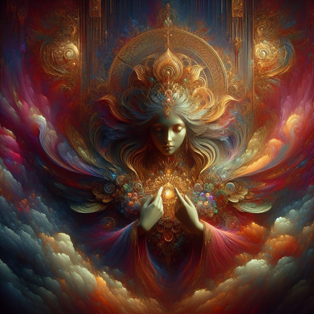 Divine Female Figure in Fantasy Concept Art